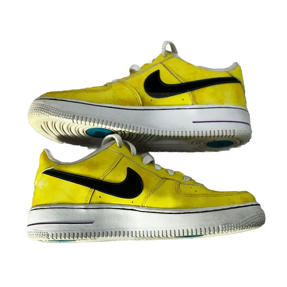 Nike Air Force 1 Low Peace Love and Basketball Size 7Y Yellow Black Women 8.5‎